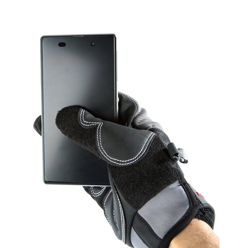 Ultrasport Race Touchscreen Cycling Gloves - Black/Grey, Large