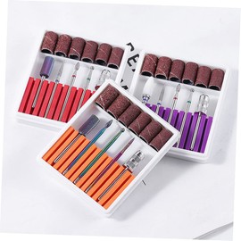 MERRYHAPY Professional Manicure Drill Grinding Head 5pc Set for Nail Drill Bits Nail Drill Tool Orange