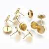Unbranded 2 pcs. 304 Stainless Steel Bright Gold Plated Earring