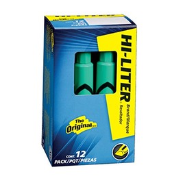 HI-LITER Desk Style, Chisel Tip, Light Green Ink, Pack of 12 (07745)