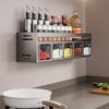 Edumov Spice Rack with Spice Jars, Spice Rack Standing &