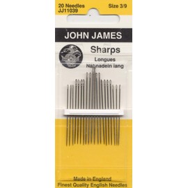 Colonial Needle Sharps Hand Needles-Size 3/9 20/Pkg