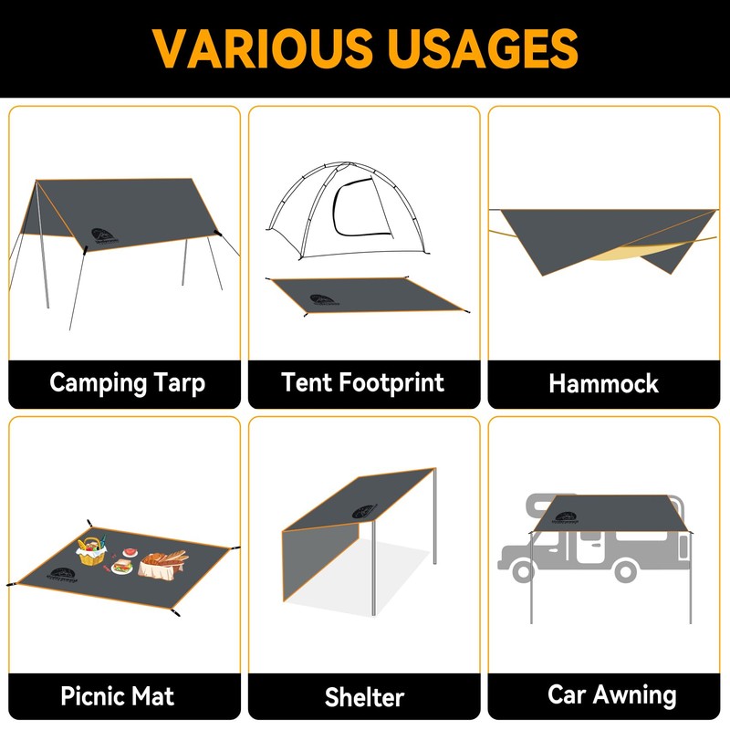 Underwood Aggregator Waterproof Multi-Purpose Camping Tarp & Groundsheet - Heavy
