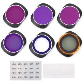 Sunnylife MCUV/CPL/ND4/ND8/ND16/ND32 6 in 1 Lens Filters Set for DJI POCKET2/OSMO POCKET