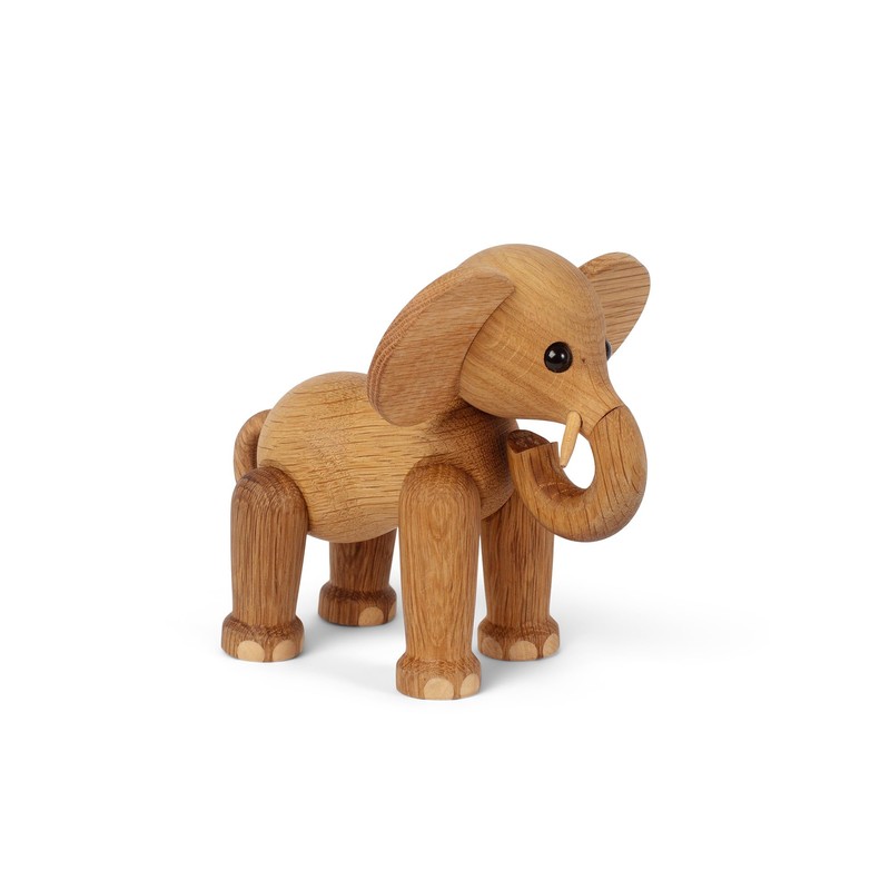 Spring Copenhagen Handmade Wooden Elephant Figurine - Ollie: A Majestic