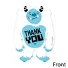 Big Dot of Happiness Yeti to Party - Shaped Thank