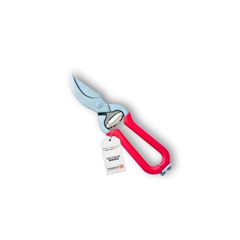 TOPANBIETER 999 Gartenschere – 14 cm rote Obst- und Blumenschere,
