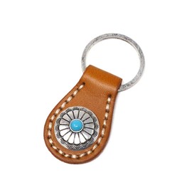 H.N.Z Native American Leather Key Chain Concho Kokopelli Key Chain nlab-001, Camel