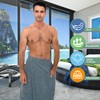 TowelSelections Mens Shower Wrap Adjustable Cotton Terry Spa Bath Gym