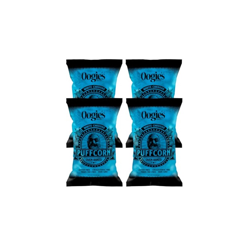 Oogie's Gourmet Puffcorn | 4 Pack | White Cheddar Flavor
