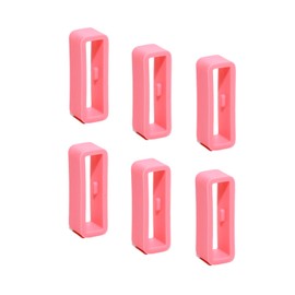 Lilaly 6 Pcs Watch Strap Holder Watch Band Strap Loop Replacement Silicone Watch Band Loop Watch Strap Loop, Pink