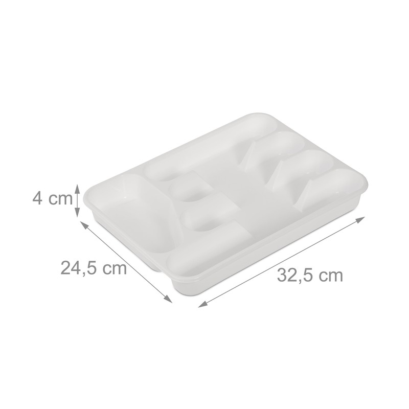 Relaxdays Cutlery Tray for Drawers, Set of 6, H x
