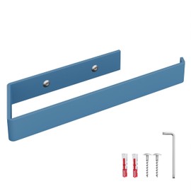 HOLZBRINK Küchenrollenhalter Blau 244x72 mm | Handtuchhalter Wandmontage im Badezimmer, Küche, Gäste WC | Spültuchhalter, Halter für Küchenrolle