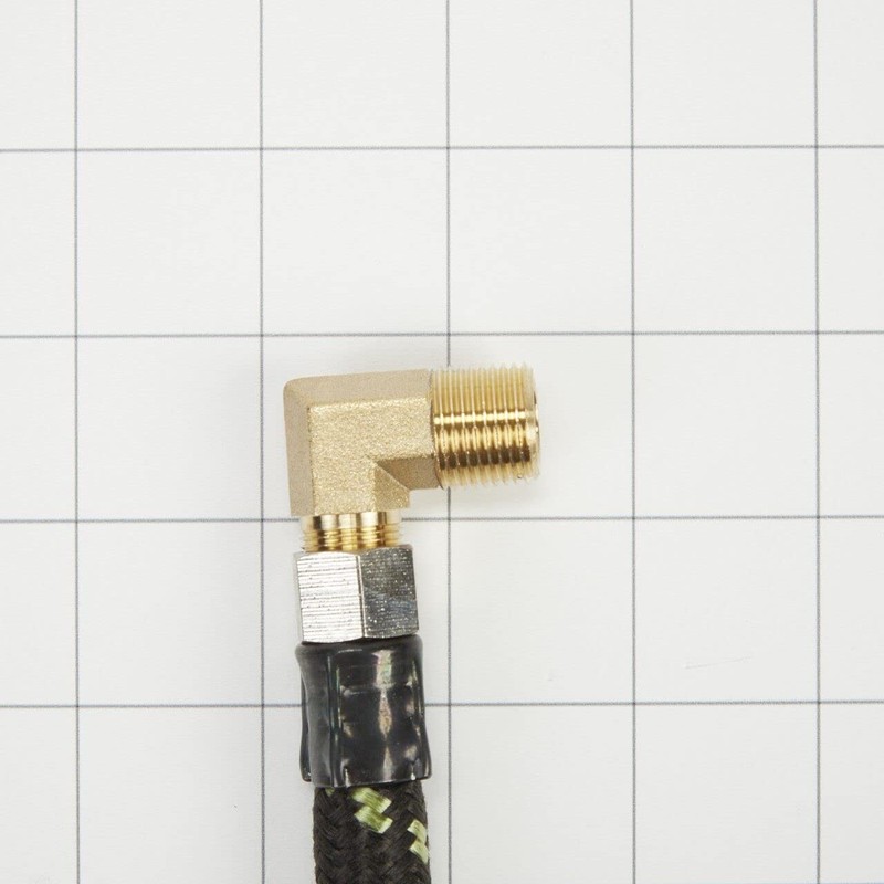 Whirlpool W10278635RP Braided Hose and Connector, 3/8 x 3/4, 6