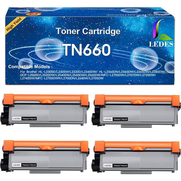 LEDES TN660 TN-660 Toner Cartridge Compatible Replacement for TN660 TN630