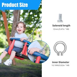 Pack of 10 Ring Nuts with Hammer Head Screws M6 Stainless Steel Ring Nut Set with Fasteners, 304 Stainless Steel Ring Nut M6, Eye Bolts, Eye Bolt with Thread for Lifting Accessories