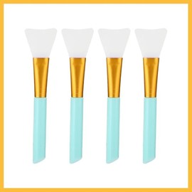 4 Brochas de Silicn para Mascarillas Faciales - Suave, Precisa y Reutilizable  Aplica fcilmente barro, arcilla, gel y cremas sin desperdicio. Fcil de 
