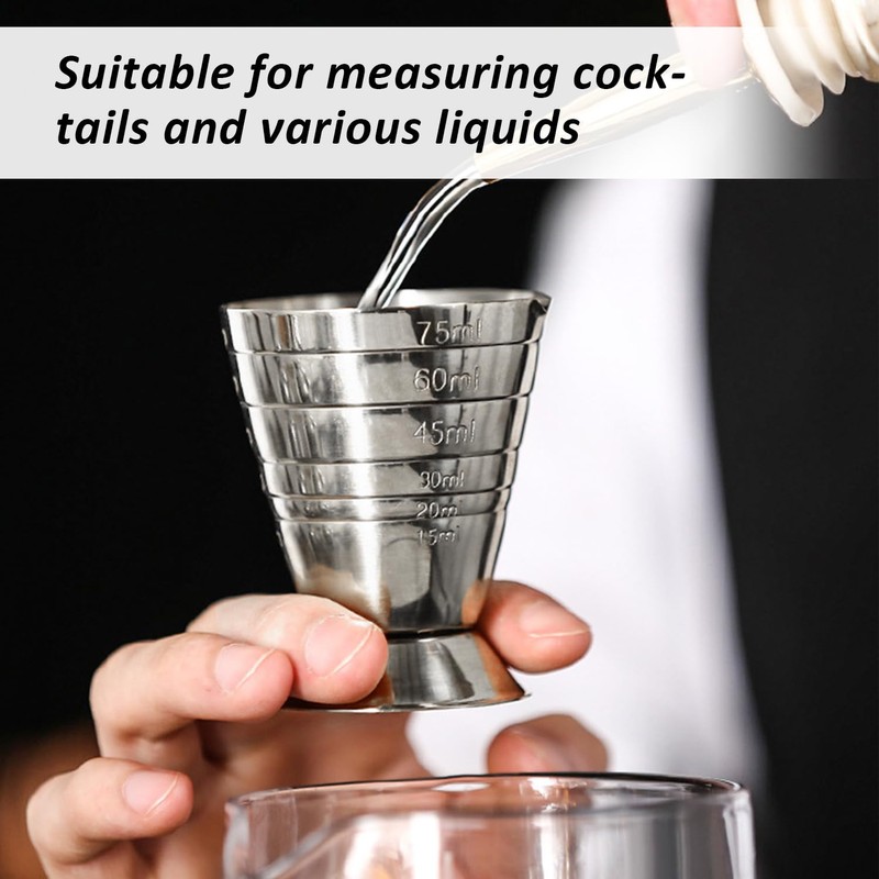 BIFHIG 2 Pieces 75 ml Measuring Cup, Mixing Cup Made