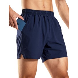 Haimont - Pantalones cortos deportivos para correr de 5 pulgadas con bolsillos, resistentes al agua, ligeros, para gimnasio, ejercicio