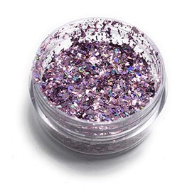 NOCTÍS Pink metallic glitter powder for manicures and pedicures, nail art glitters, easy to use