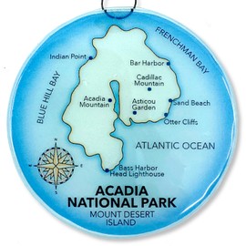 Acadia National Park Christmas Tree Ornament - Art Glass Light Catcher