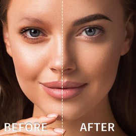 KIMUSE Eyebrow Stamp Stencil Kit - 1 Step Eyebrow Stamp Kit for Perfect Brow with 10 Eyebrow Stencils and Eyebrow Brush, Long-lasting, Waterproof, Smudge-proof, BLACK BROWN