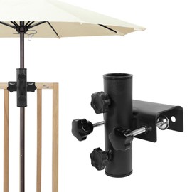 GFUEIGJ Parasol Holder Balcony Railing Clampable Umbrella Holder Balcony Railing Universal Parasol Holder Balcony Parasol Holder for Square Railings