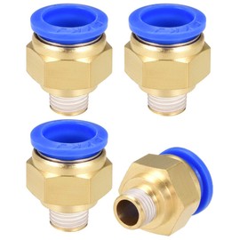 sourcing map Straight Pneumatic Push to Quick Connect Fittings G1/4 Male x 16mm Tube OD 4pcs