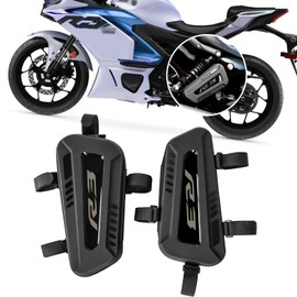 PEDAPENG For YZF-R7 YZF-R3 Motorcycle Saddle Bag, Waterproof Triangle Frame Bag Compatible with Various Motorcycles, Hard Shell Side Hanging Bag, Multi-Function Seat Tube Accessory Storage Bag yzfr7