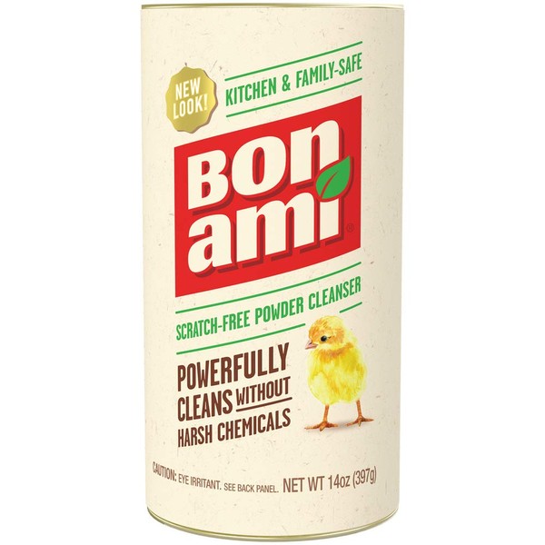 BON AMI Powder Cleanser for Kitchens & Bathrooms - All Types of Surfaces, Cleans Grime & Dirt, Polishes Surfaces, Absorbs Odors (Single 1 Pack)
