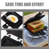 Kichvoe Portable Non-Stick Sandwich Baking Pan Double-Sided Cooking Tool for