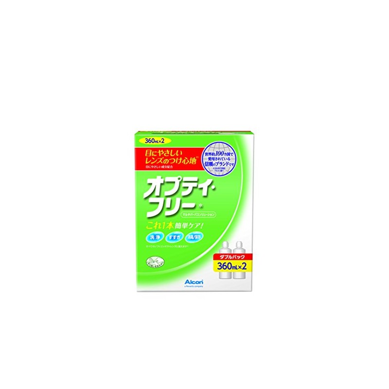 日本アルコン オプティ・フリー 洗浄・消毒・保存液(ソフト用) 360mLx2本パック 【医薬部外品】