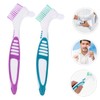 TOVINANNA Multi-function Brush Double-sided Soft Hard Bristles Remover Care Tool