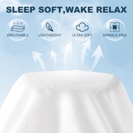 Lavisun Queen Flat Sheet, 1 Pack White Queen Bed Sheet Only - Brushed Microfiber Top Sheets for Hotel, Dorm, Ultra Soft & Breathable - Wrinkle-Free - Easy Care - Single Flat Sheet