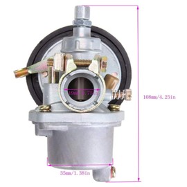 Ewillownm Compatible with Bike Engine Carburetor for 80cc 66cc 60cc 50cc 49cc 2 Stroke Bicycle Motorized Engine