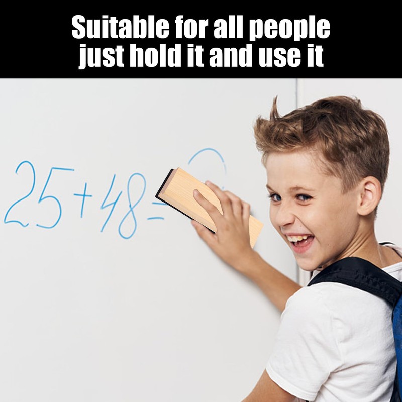 2 Pieces of Blackboard Eraser, Blackboard Eraser with Wooden Handle,