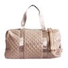 Debra Diamond Quilted Collection Weekender - Color: Champagne