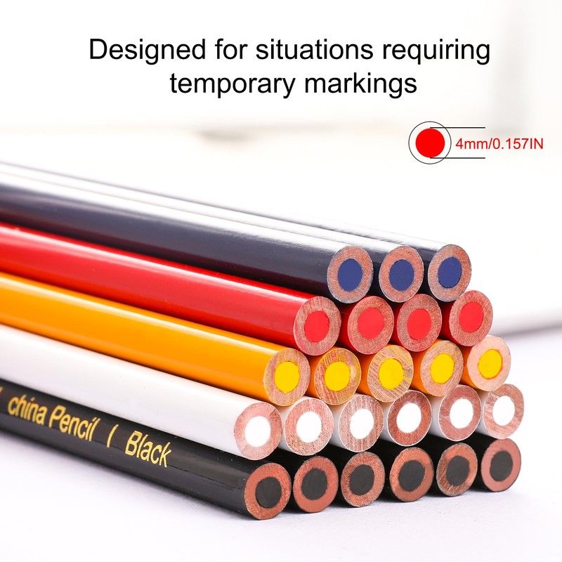 Kalour Wax-Based China Markers, 12 Pack Grease Pencils with 2