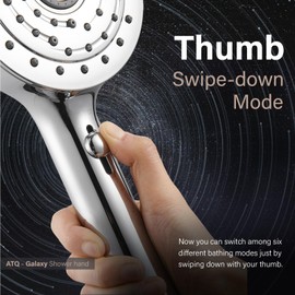 Filtered Shower Head 7 Spray Mode High Pressure Shower Head with Handheld Water Softener Filters Beads,79" Long Hose,Built-in Power Wash Mode (7 Modes, Chrome)