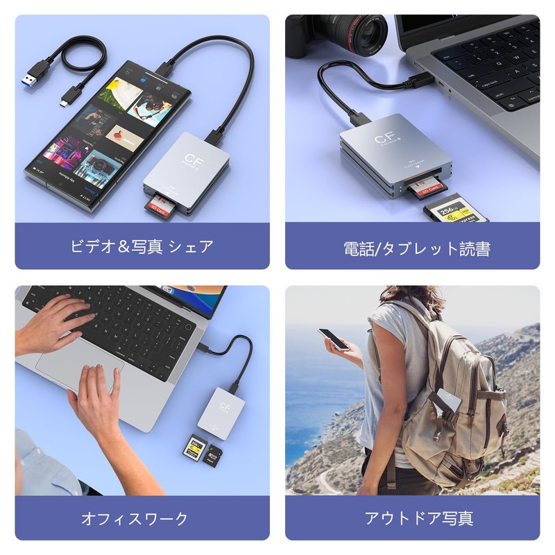 CFexpress Type B & SD Card Reader, 2 in 1,