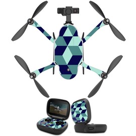 MightySkins Skin Compatible with GoPro Karma Drone Headphones wrap Cover Sticker Skins Geo Tile