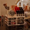 Cq acrylic 2 Pack Clear Makeup Storage Organizer,Stackable 5 Drawers
