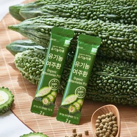 Organic Maru 저온건조 유기농 여주환스틱 2g x 100개입 Low Temperature Dried Organic Bitter Melon Sticks 2g x 100 Pieces