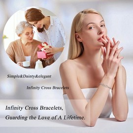 Teen Easter Basket Stuffers Comfirmation Gifts for Teens Cross Bracelet Adjustable Infinity Bracelets Religious Christian Faith Jewelry for Women Stocking Stuffer Ideas