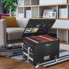ENGPOW File Box with Wheels, Fireproof Document Box with Lock,Collapsible