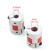 Zeberoxyz 2PCS 6.35mm to 8mm Aluminium Plum Flexible Shaft Coupling