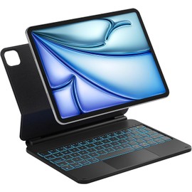 Inateck Magnetic Keyboard Case for Air 11 inch 2025 M3 Floating Cantilever Stand