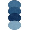 2-Pack Iron-On Denim Patches for Jeans Oval Knee and Elbow