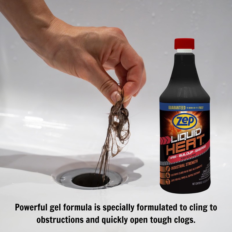 Zep Liquid Heat Drain Opener 33.8 Ounce ECZULH342 - Professional
