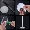 WORHE Paper Towel Holder Countertop Clear Acrylic 5.9" Diameter Thickening